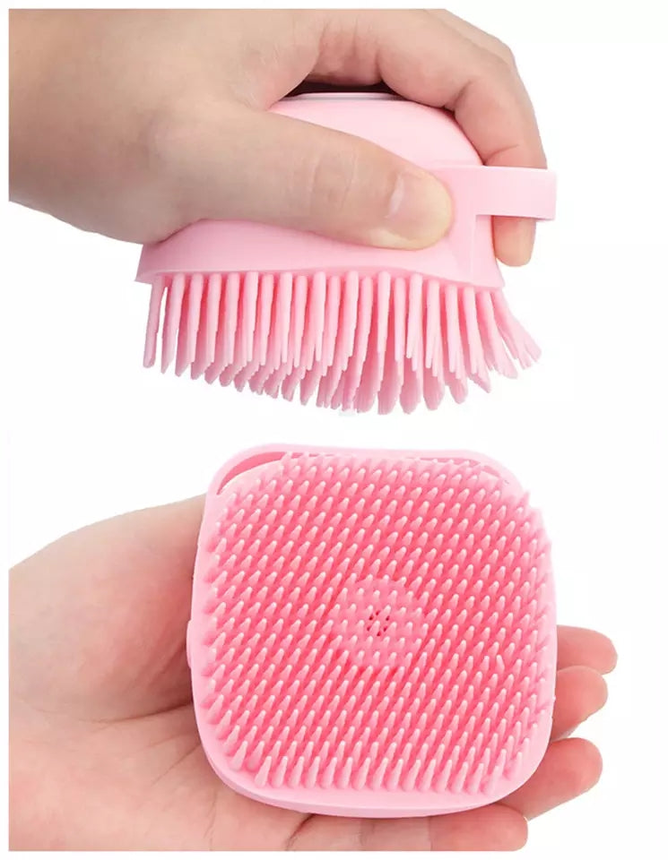 Buy 1 Get 1 Free Magic Silicone Bath and Body Brush Scrubber and Massager with Soap Dispenser
