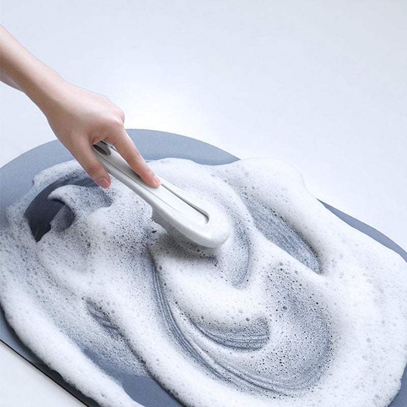 EXCLUSIVE MEGA DEAL: BUY 1, GET 1 FREE!  Washroom Mat Non-Slip 2.5mm | Oval Shape Bathroom Mat Waterproof Light+dark Gray