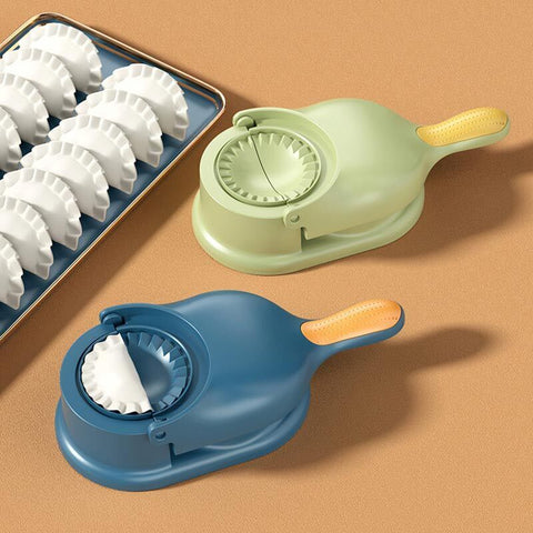 Pack of 2 2-in-1 Dumpling Wrapper Tool Food Grade Manual Dumpling Wrapper Mold Labor-Saving Baking Pastry Home Kitchen Gadget (Random Color)without box