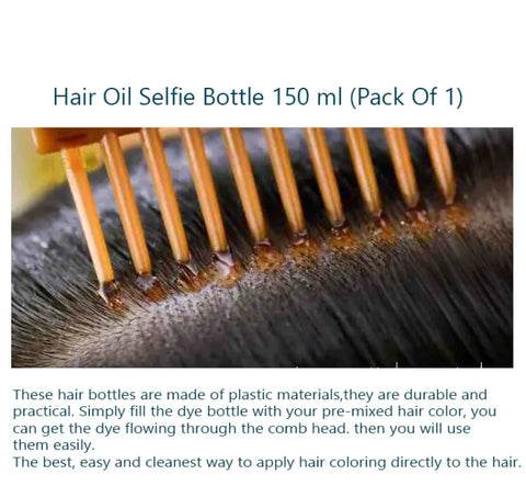 Pack of 2 Hair Oil Applicator Bottle, Root oiling Comb bottle for Hair Coloring, Shampoo, Oiling, Dye, and Scalp Treatment for home & commercial (Empty Bottle)