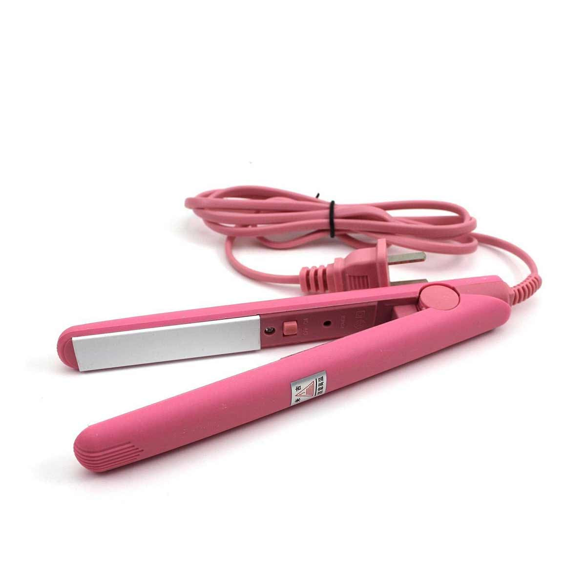 Mini Hair Straightener & Curler – Thermostatic Aluminum Plate, For Dry & Wet Hair, Compact Travel Size