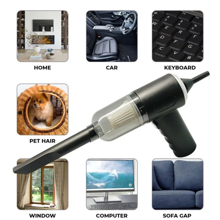 3-in-1 Portable Wireless Vacuum Cleaner - Handheld, Powerful Suction for Car, Home, Office & Everyday Quick Cleaning