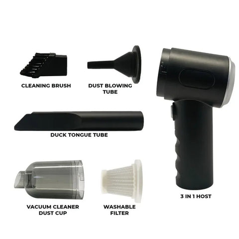 3-in-1 Portable Wireless Vacuum Cleaner - Handheld, Powerful Suction for Car, Home, Office & Everyday Quick Cleaning