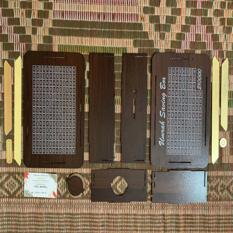 Umrah Saving Box | 210000 Umrah Saving Gift Wooden Box