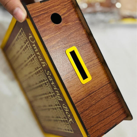 Umrah Saving Box | 210000 Umrah Saving Gift Wooden Box