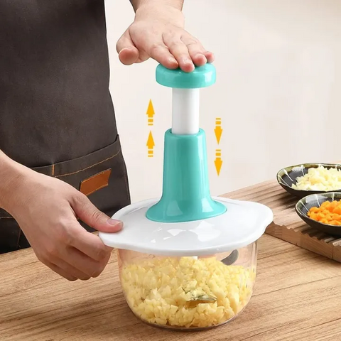 hand Press Manual Push Chopper For Kitchen Use | Food Chopper Multipurpose | 1.5L Push Chopper