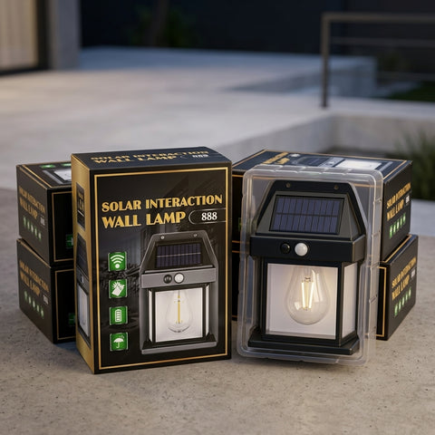 Solar Interaction Wall Lamp (Model 888) — Smart, Solar-Powered Outdoor Security