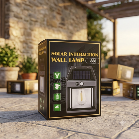 Solar Interaction Wall Lamp (Model 888) — Smart, Solar-Powered Outdoor Security