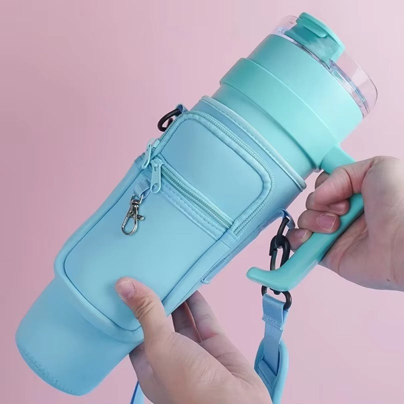 Portable Tumbler Bag with Adjustable Shoulder Strap -