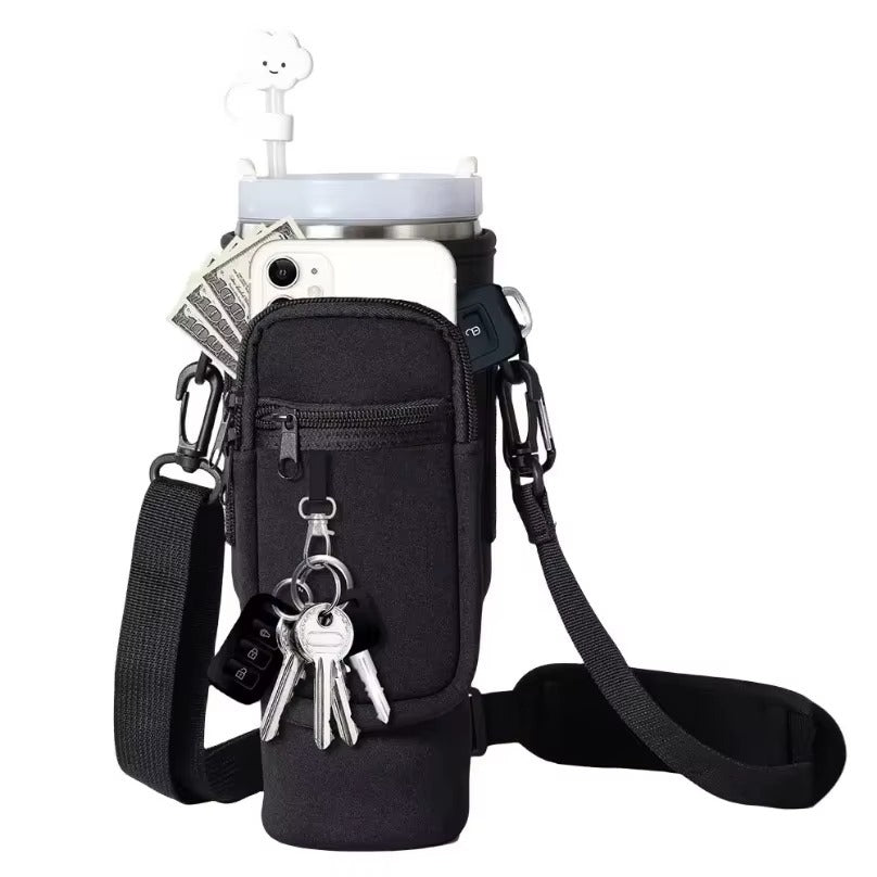 Portable Tumbler Bag with Adjustable Shoulder Strap -