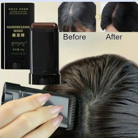 Instant Root Touch-Up Hair Color Comb Stick | Waterproof & Sweatproof Hair Dye Comb | Long-Lasting Black/Brown Hair Color