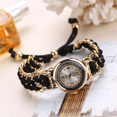 Buy 1 Get 2 Free offer - Pack Of 3 Luxury Stylish Girls Analog  Bracelet Rope Watch -