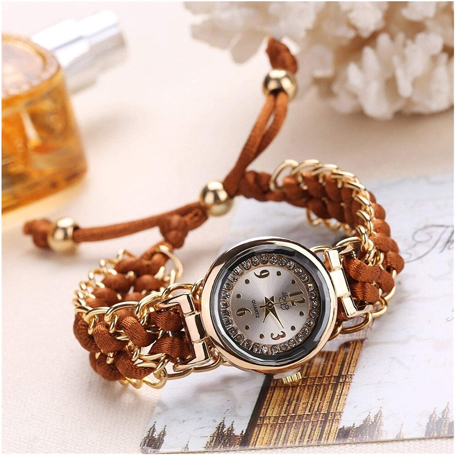 Buy 1 Get 2 Free offer - Pack Of 3 Luxury Stylish Girls Analog  Bracelet Rope Watch -