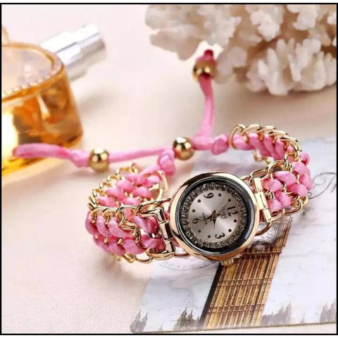 Buy 1 Get 2 Free offer - Pack Of 3 Luxury Stylish Girls Analog  Bracelet Rope Watch -
