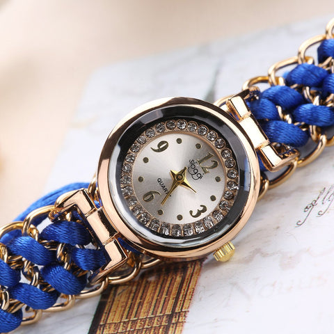 Buy 1 Get 2 Free offer - Pack Of 3 Luxury Stylish Girls Analog  Bracelet Rope Watch -