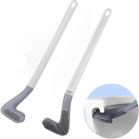 360° Golf Head Silicone Toilet Brush – Flexible Long-Handle Deep Cleaner