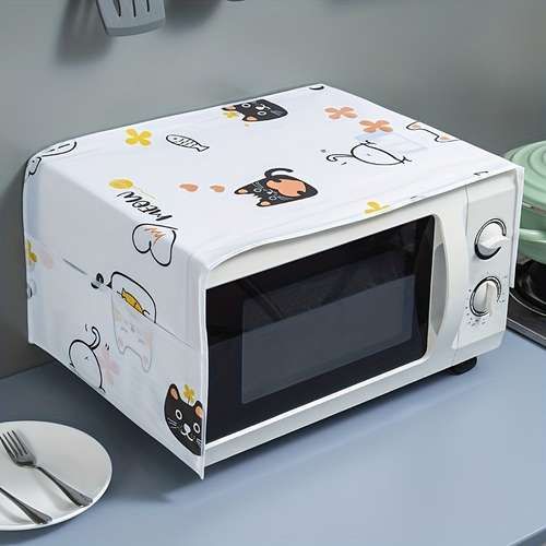 Microwave Oven Cover with Side Storage Pockets