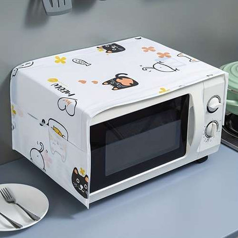 Microwave Oven Cover with Side Storage Pockets
