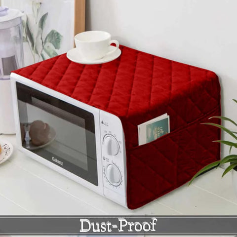 Microwave Oven Cover with Side Storage Pockets
