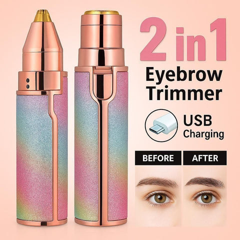 Flawless Brows™ 2-in-1 Rechargeable Eyebrow & Facial Hair Remover