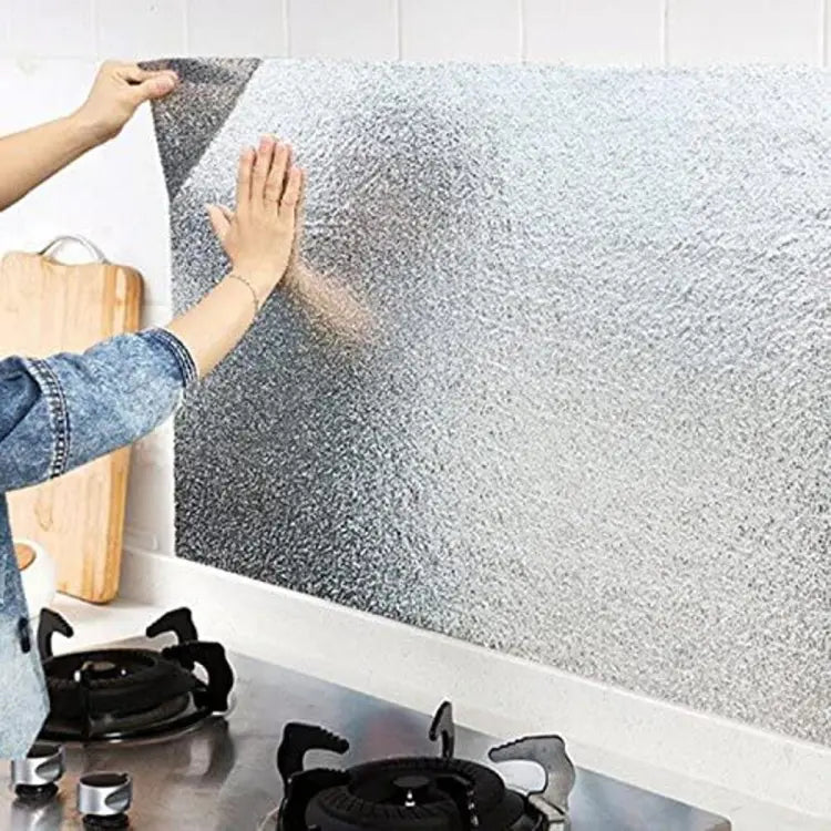 Waterproof Self-Adhesive PVC Wallpaper for Furniture Walls | Silver Foil | Marble Sheet Sticker 40x200cm |