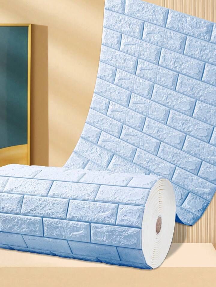 3d Wall Sticker White Brick Sheet | Bedroom Home Decor Waterproof Self Adhesive Living Room Wallpaper(70×77 cm)