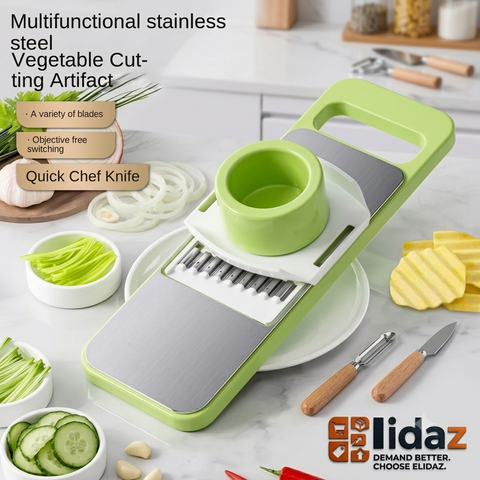 5in1 Vegetable Cutter | Multifunctional Stainless Steel Vegetable Cutter & Slicer