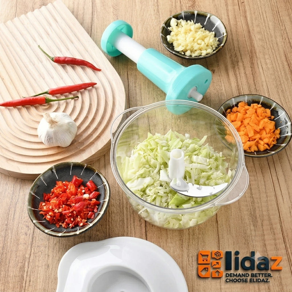 hand Press Manual Push Chopper For Kitchen Use | Food Chopper Multipurpose | 1.5L Push Chopper