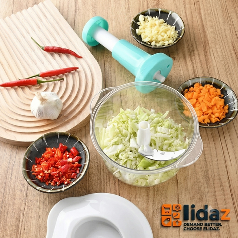 hand Press Manual Push Chopper For Kitchen Use | Food Chopper Multipurpose | 1.5L Push Chopper