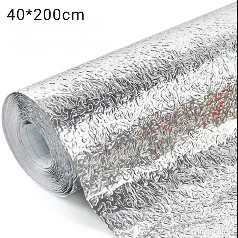 Waterproof Self-Adhesive PVC Wallpaper for Furniture Walls | Silver Foil | Marble Sheet Sticker 40x200cm |