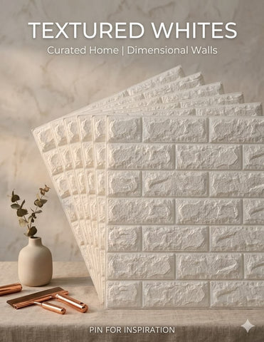 3d Wall Sticker White Brick Sheet | Bedroom Home Decor Waterproof Self Adhesive Living Room Wallpaper(70×77 cm)