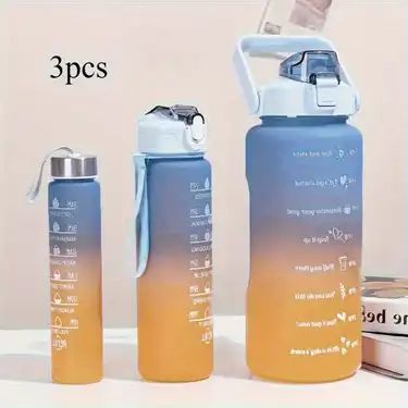 3-Piece Motivational Water Bottle Set (BPA-Free) | Stay Hydrated All Day