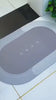 EXCLUSIVE MEGA DEAL: BUY 1, GET 1 FREE!  Washroom Mat Non-Slip 2.5mm | Oval Shape Bathroom Mat Waterproof Light+dark Gray