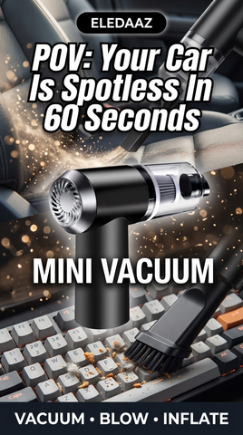 3-in-1 Portable Wireless Vacuum Cleaner - Handheld, Powerful Suction for Car, Home, Office & Everyday Quick Cleaning